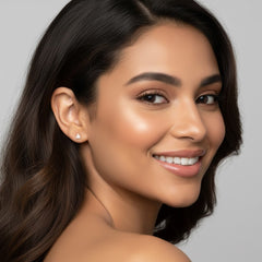 14K Rose Gold over .925 Sterling Silver Diamond-Accented Trillion Shaped 4-Stone Halo-Style Stud Earrings (H-I Color, I2-I3 Clarity)