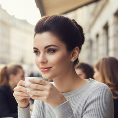 .925 Sterling Silver Diamond-Accented Trillion Shaped 4-Stone Halo-Style Stud Earrings (H-I Color, I2-I3 Clarity)