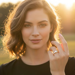 Gabrielle Three Stone Ring