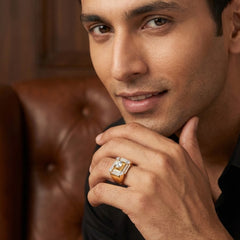 Gerald Solitaire Mens Ring