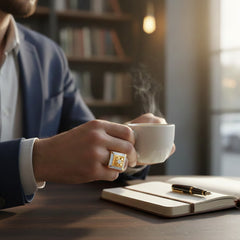 Hanson Solitaire Mens Ring