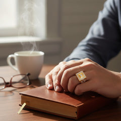 Harris Solitaire Mens Ring