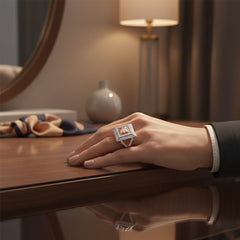 Hugo Solitaire Mens Ring