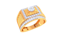 Geraldo Solitaire Mens Ring