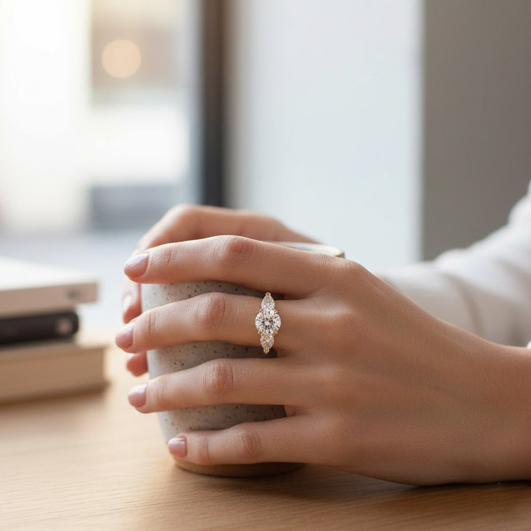 Alia Three Stone Ring