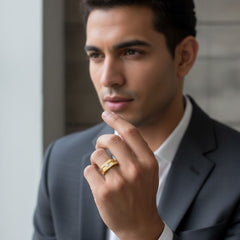 Franklin Solitaire Mens Ring