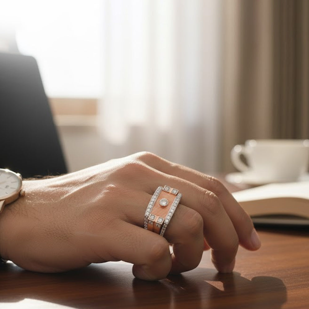 Griffin Solitaire Mens Ring