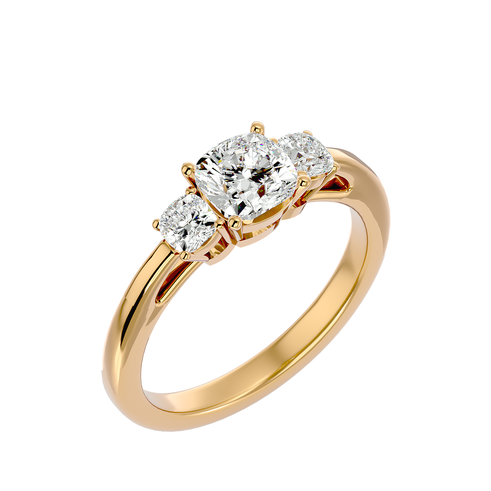 Alma Three Stone Ring