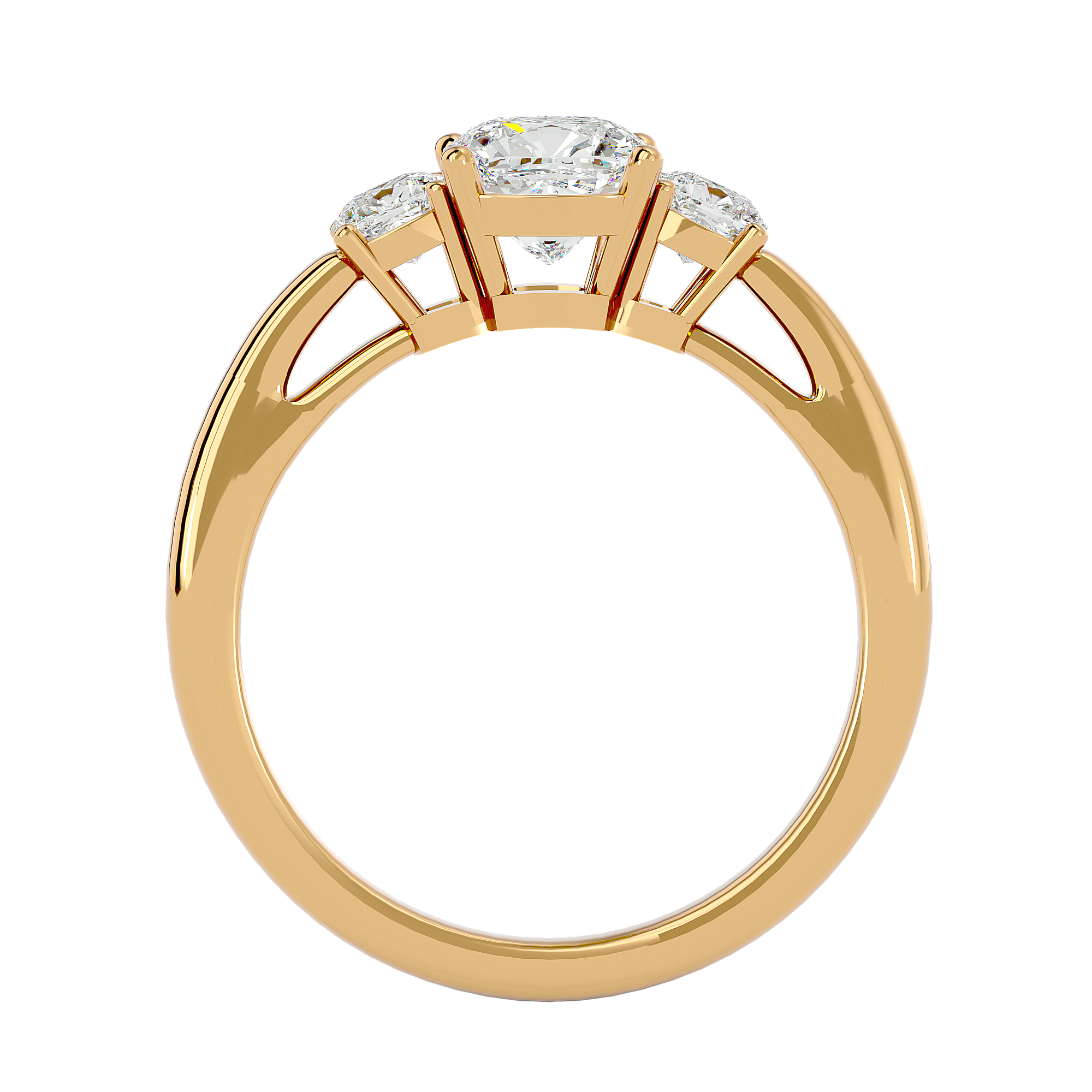 Alma Three Stone Ring