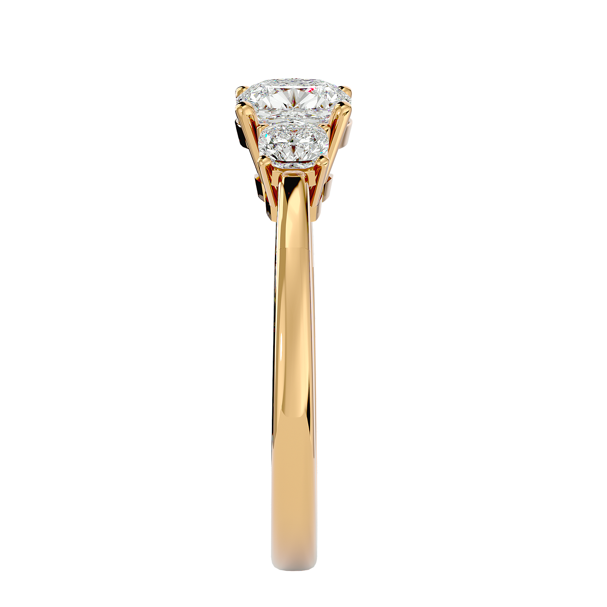 Alma Three Stone Ring