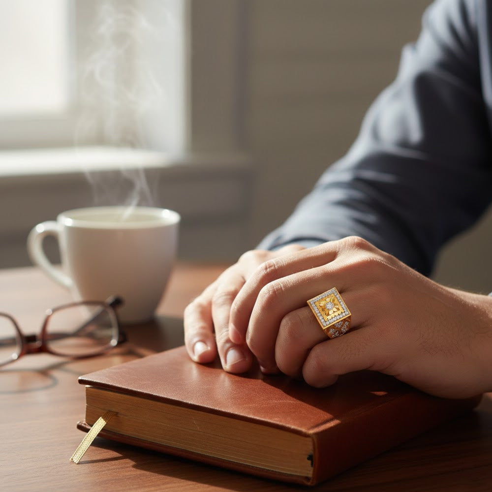 Harris  Solitaire Mens Ring