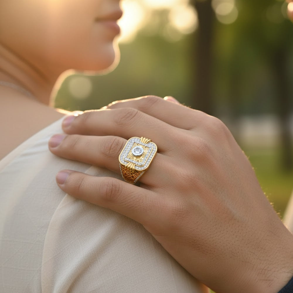 Ignatius Solitaire Mens Ring