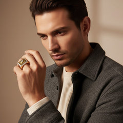 James Solitaire Mens Ring