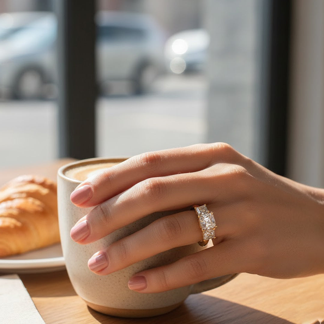 Lacey Three Stone Ring