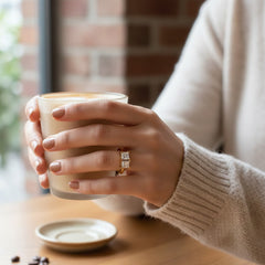 Pearl Three Stone Ring