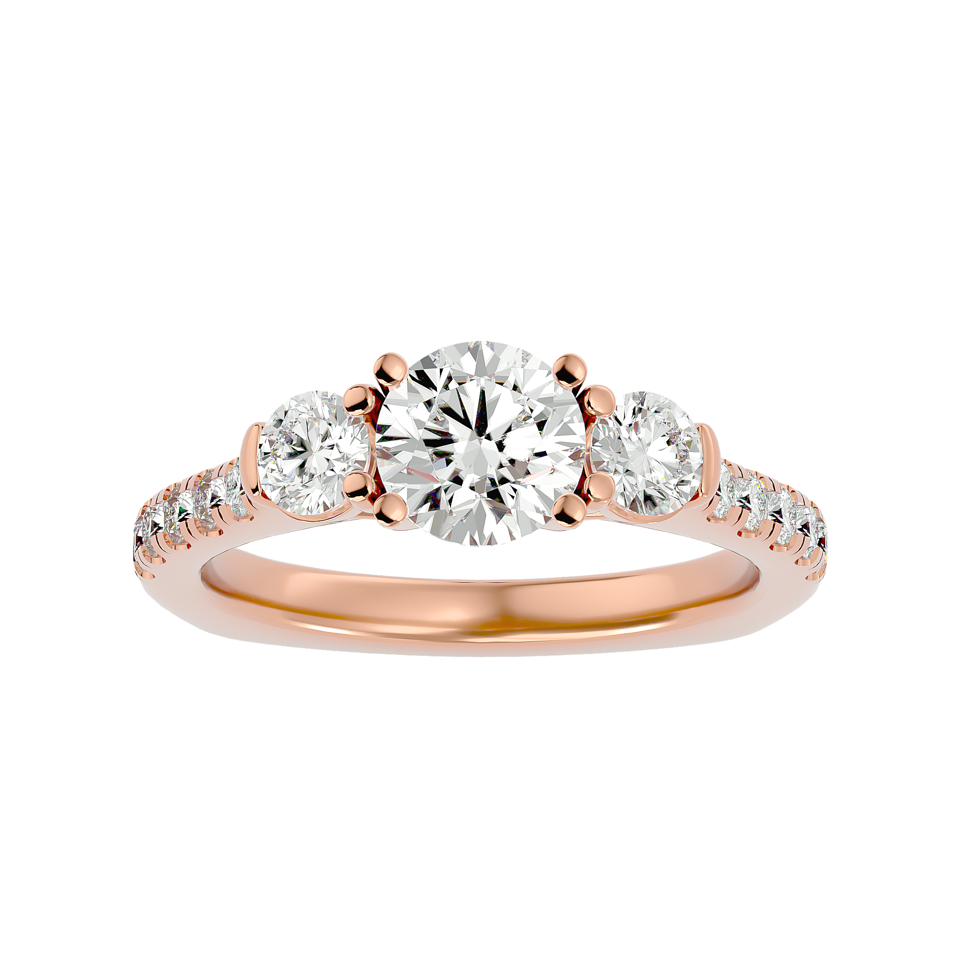Jessie Three Stone Ring