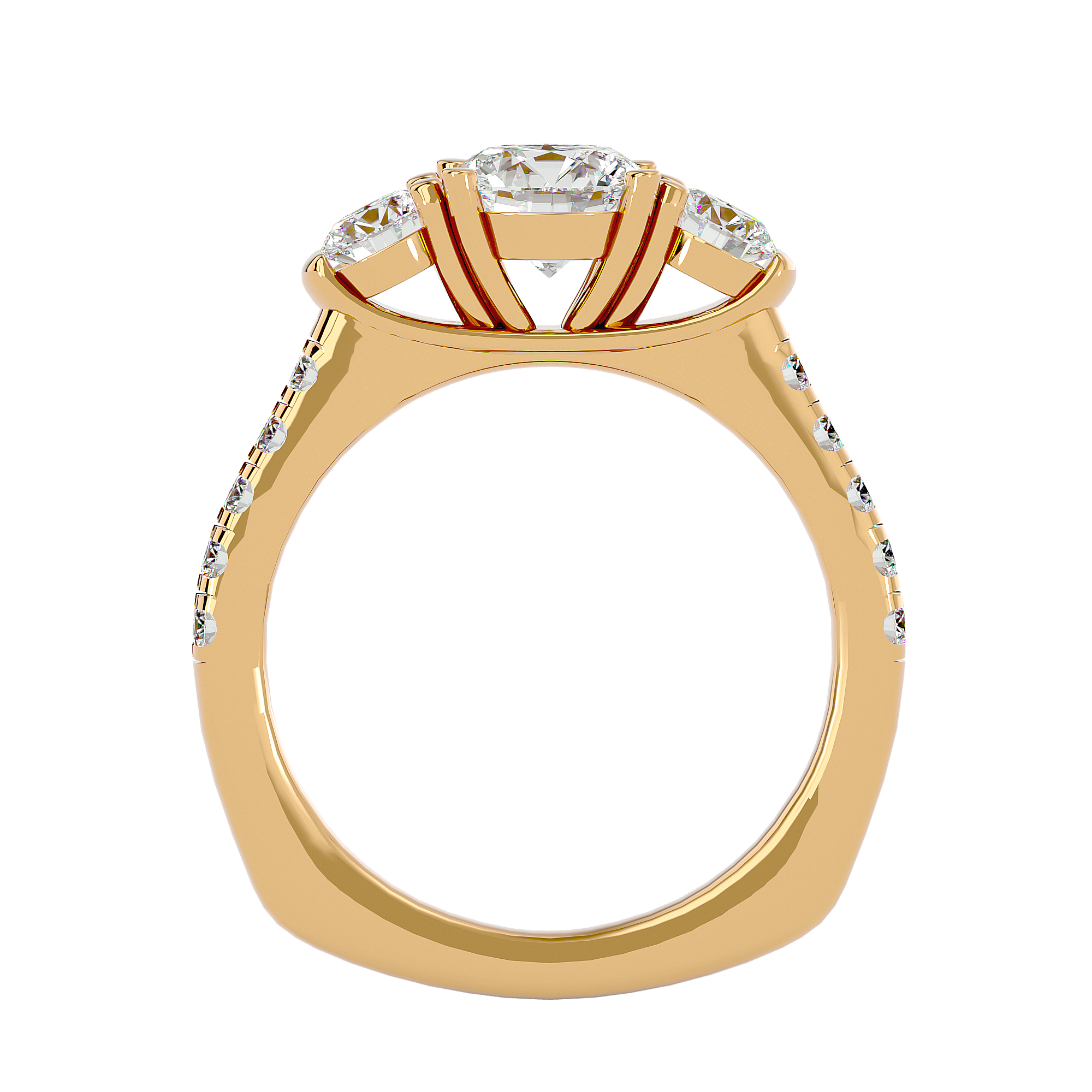 Jessie Three Stone Ring