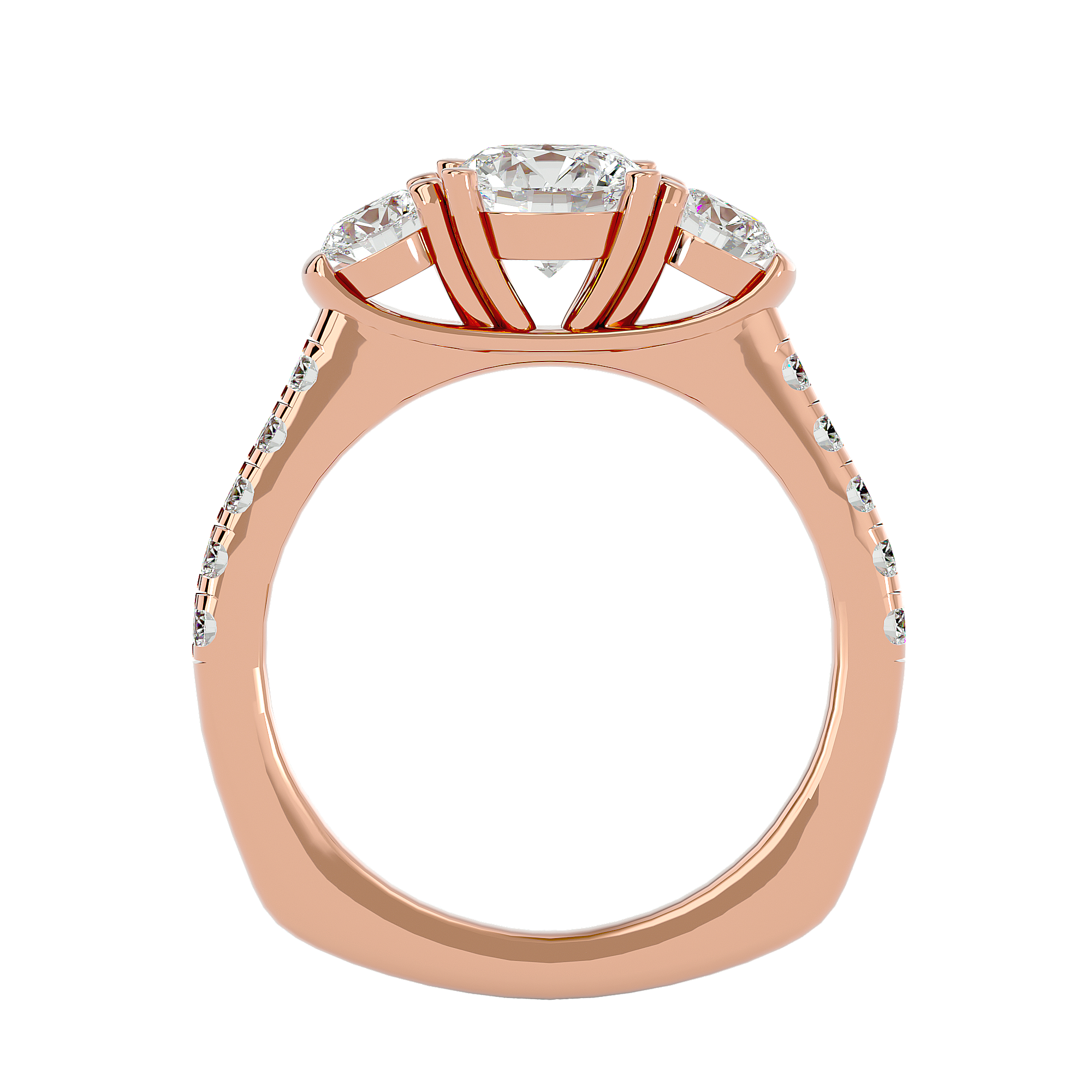 Jessie Three Stone Ring