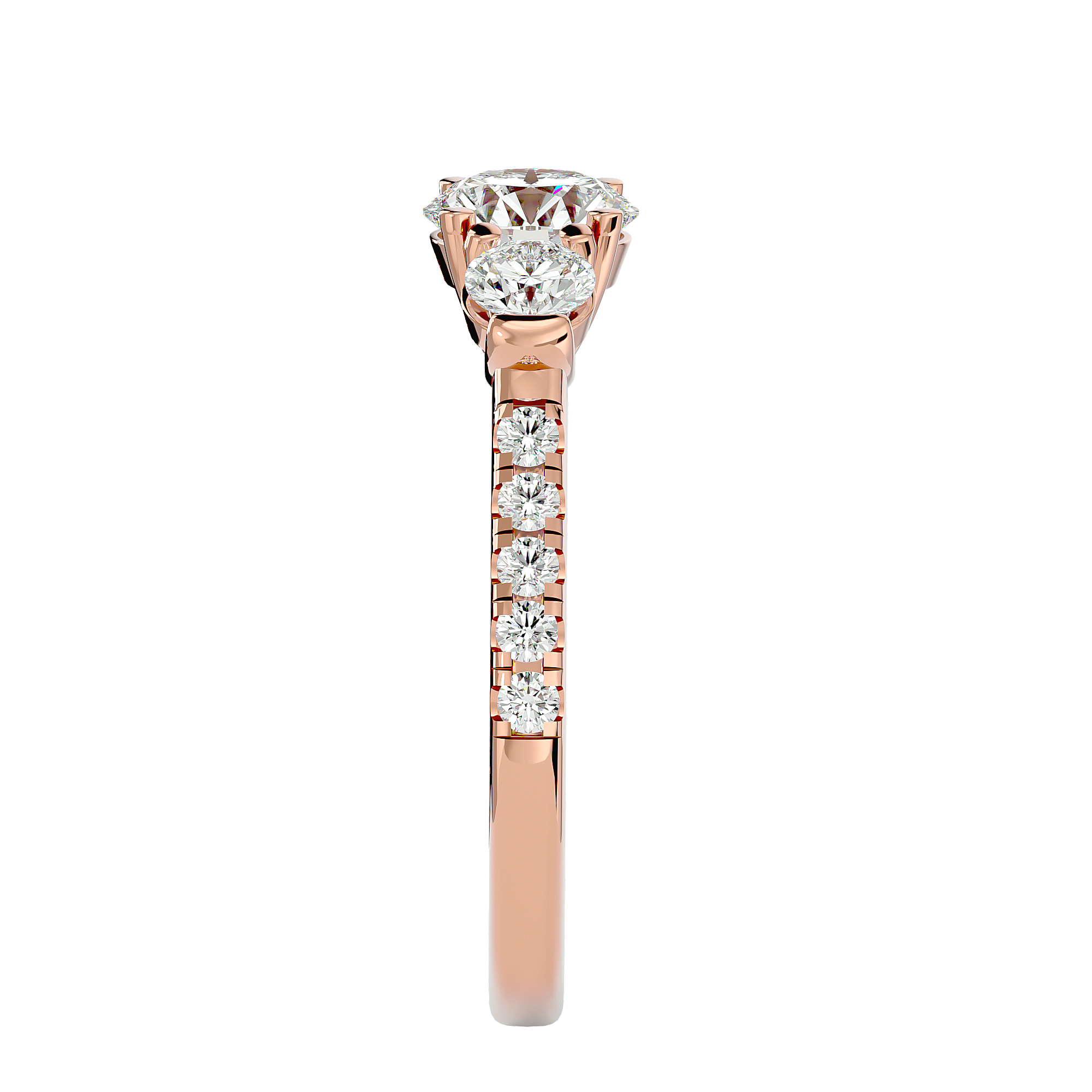 Jessie Three Stone Ring