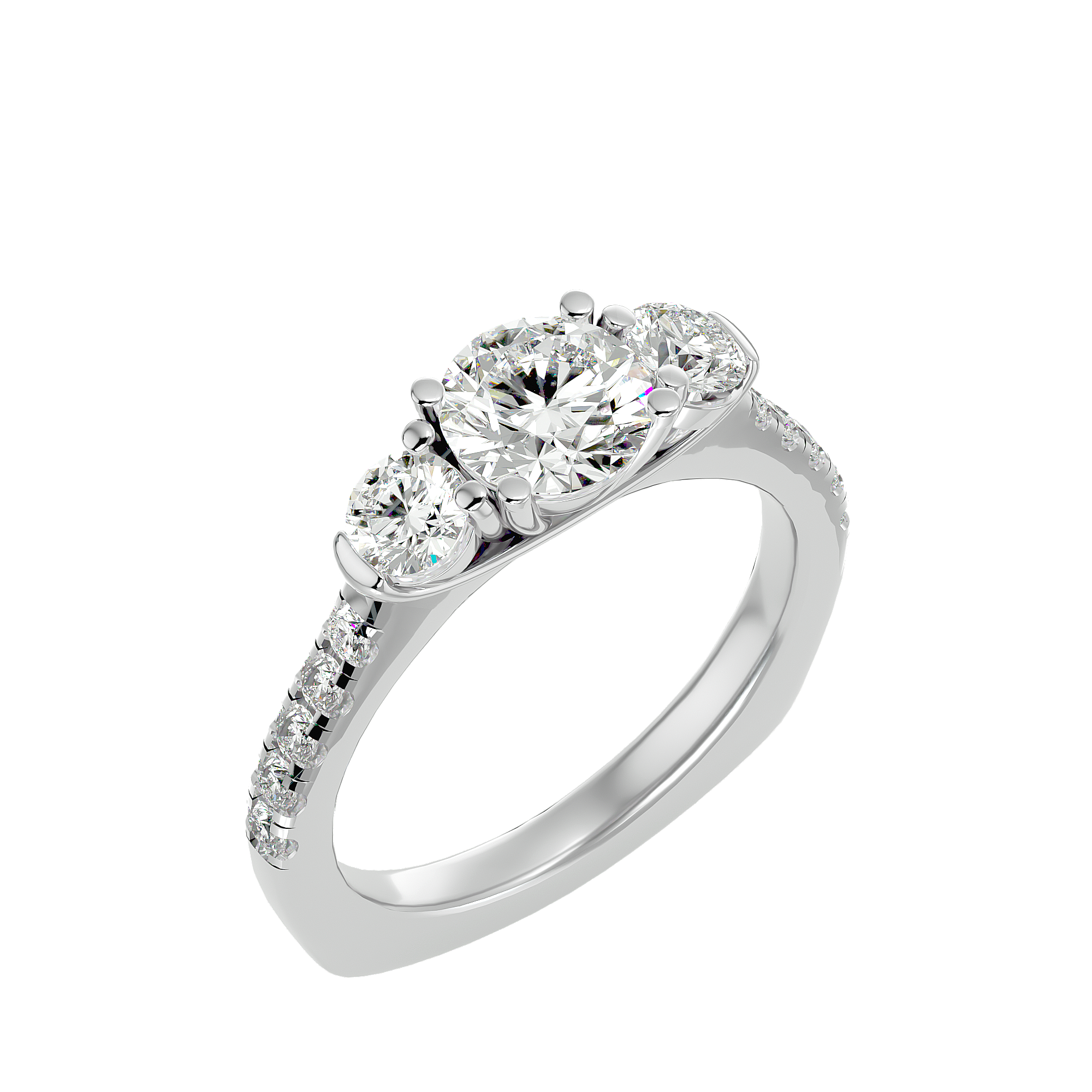 Jessie Three Stone Ring