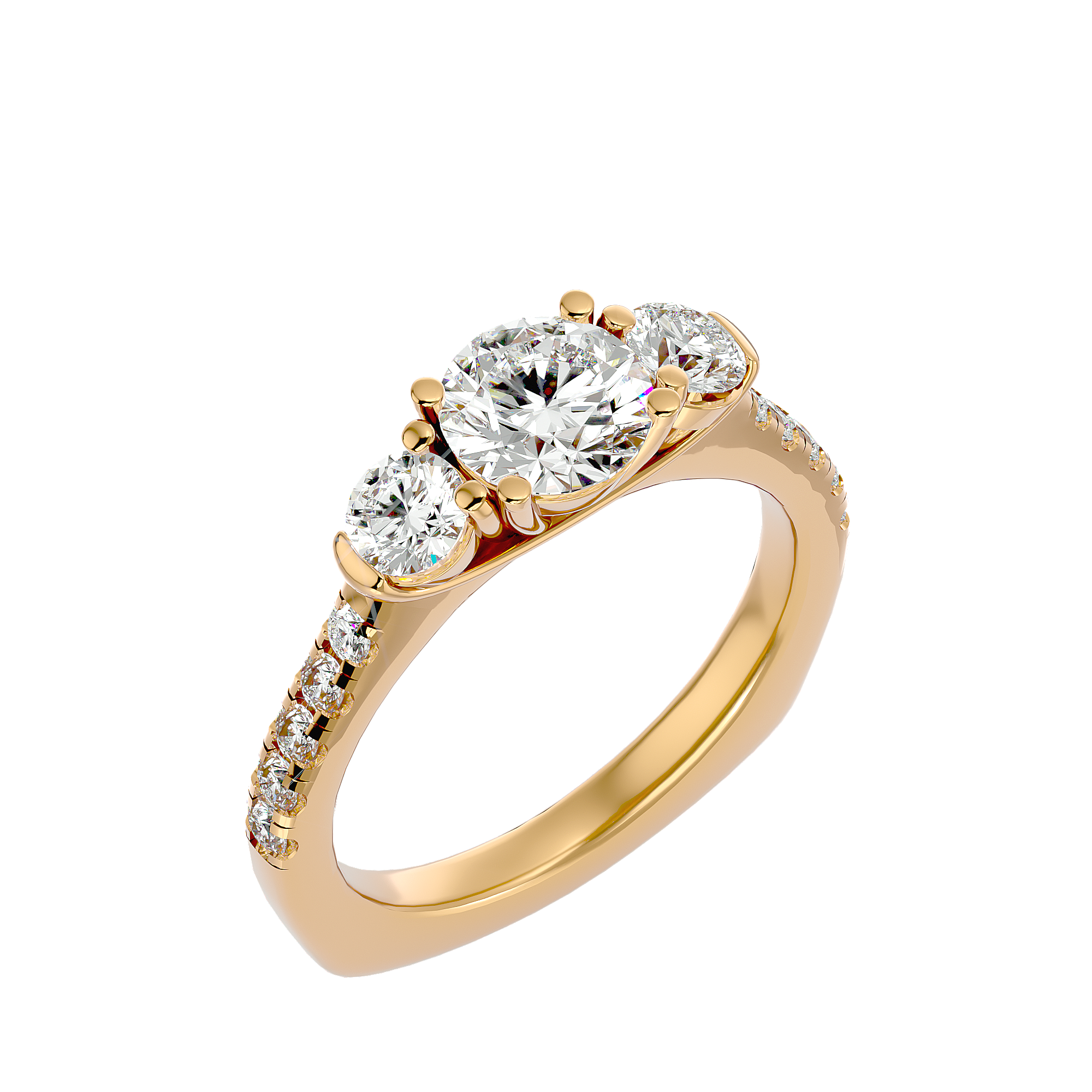 Jessie Three Stone Ring
