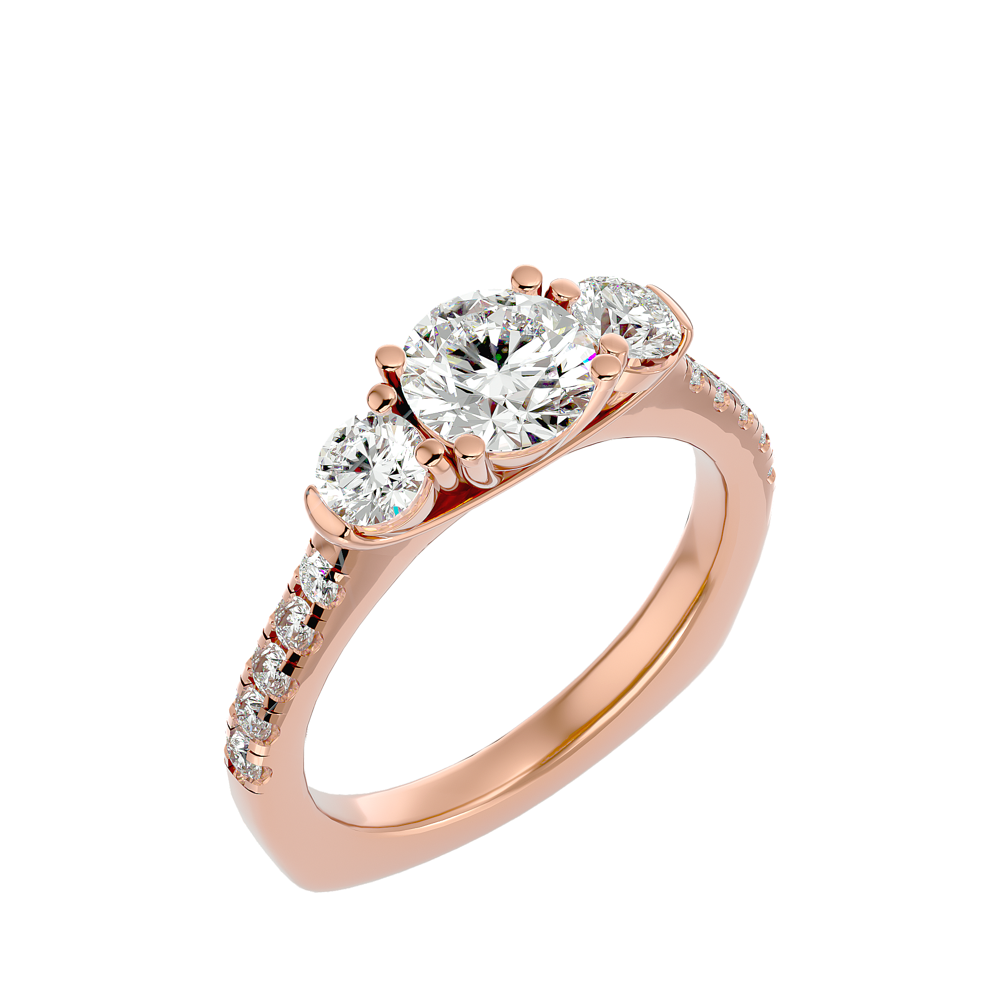 Jessie Three Stone Ring