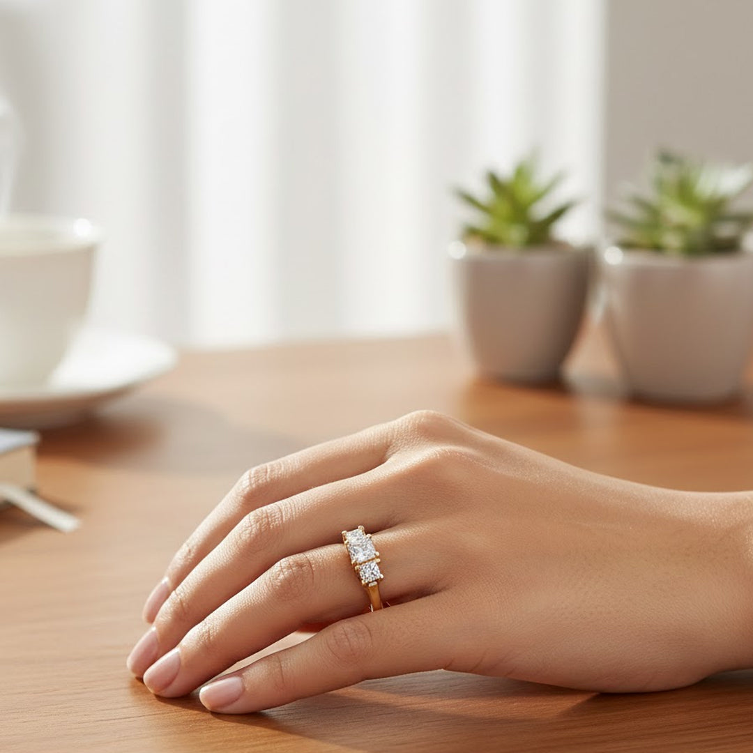 Roselyn Three Stone Ring