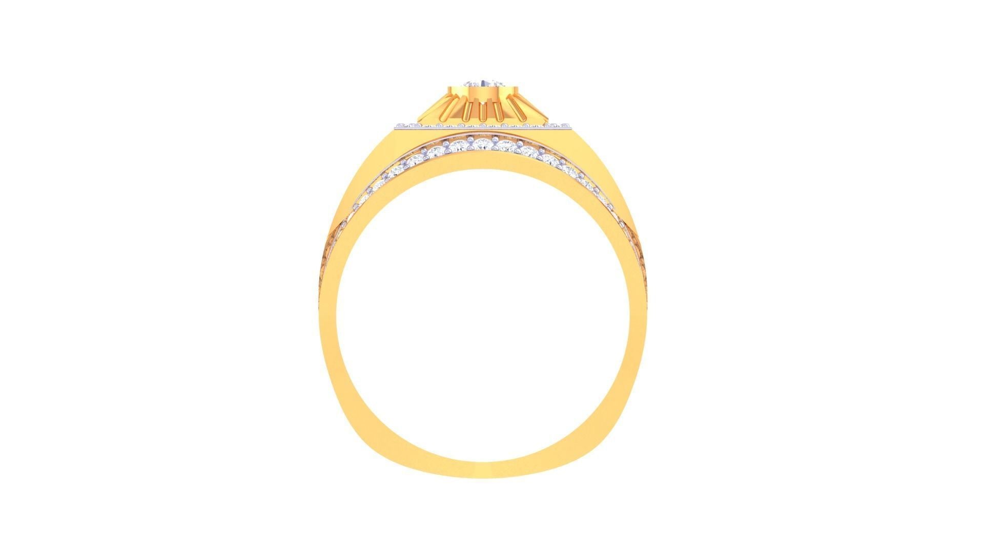 Geraldo  Solitaire Mens Ring