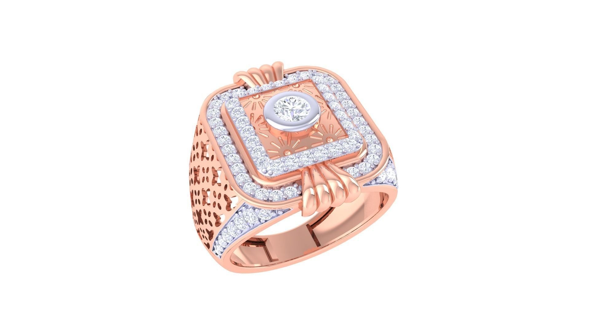 Ignatius Solitaire Mens Ring
