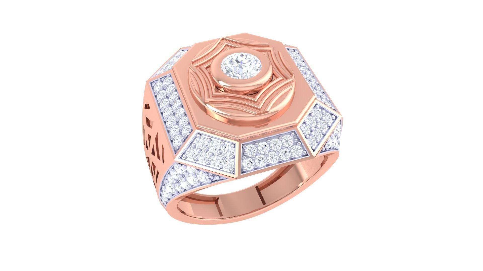 Ian Solitaire Mens Ring