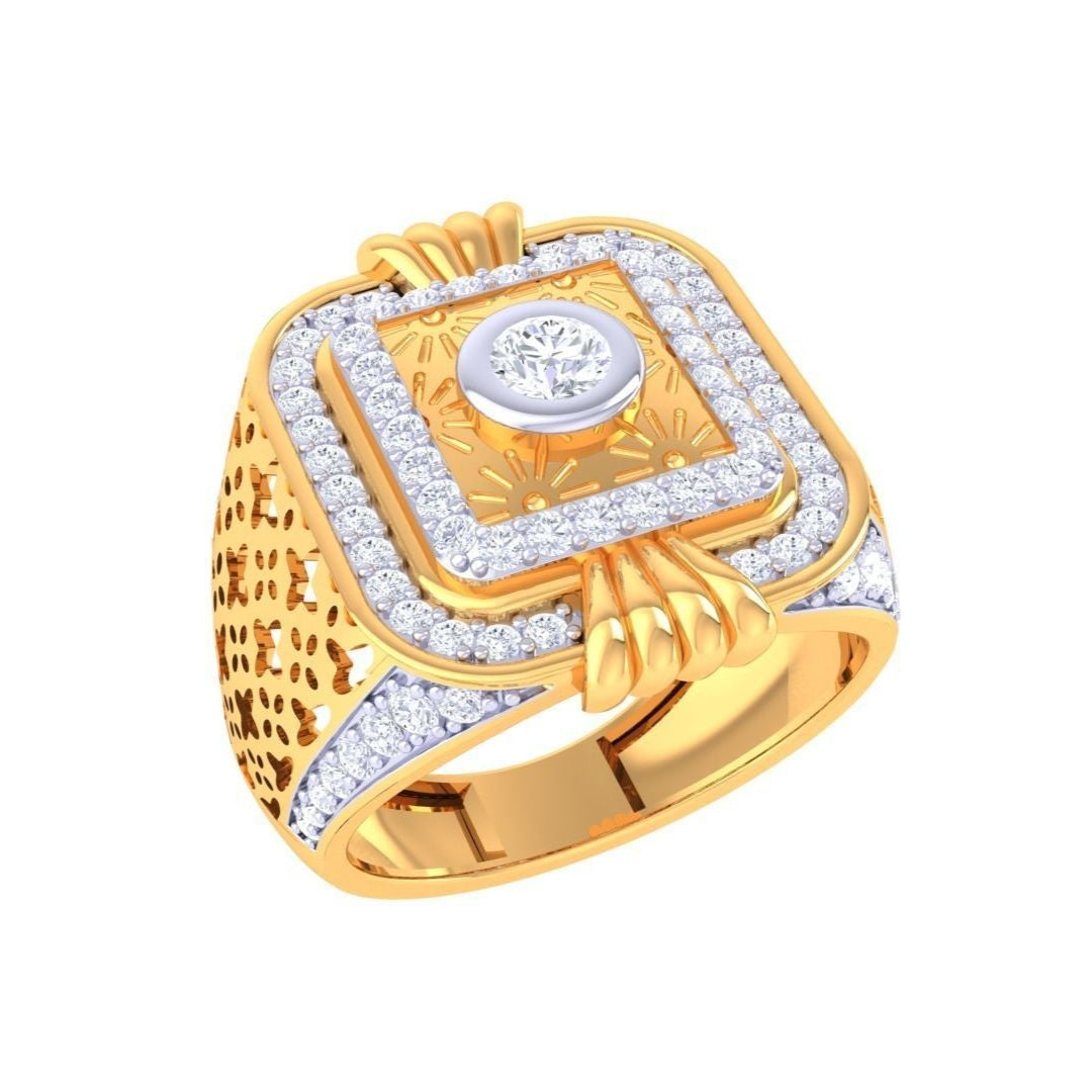 Ignatius Solitaire Mens Ring