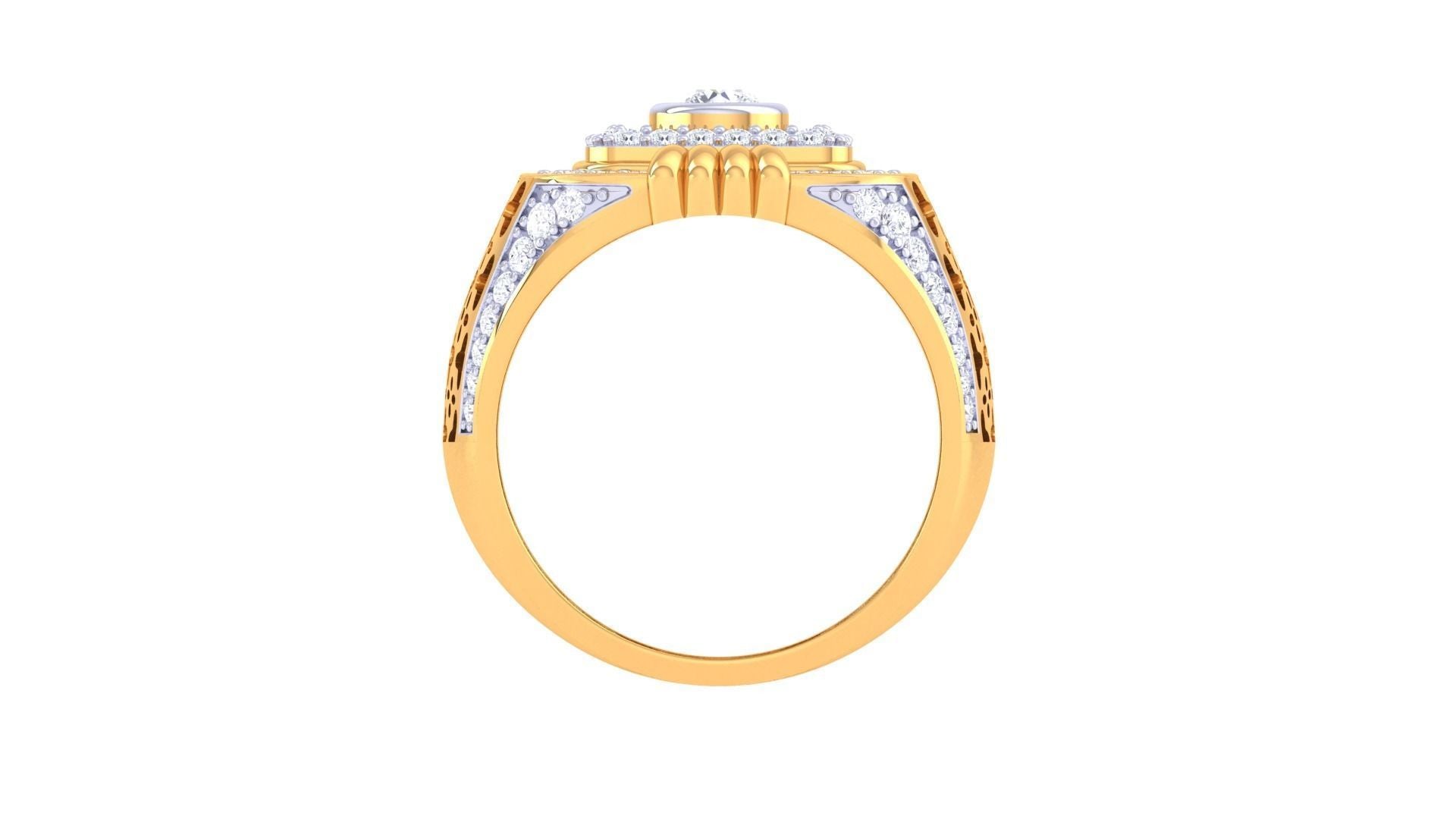 Ignatius Solitaire Mens Ring